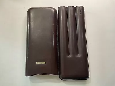 Prometheus Brown Leather Cigar Carrying Travel Case Holder 7” X 3” • $28.99