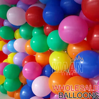 £2.19 • Buy 100 X Latex PLAIN BALOON BALLONS Helium BALLOONS Quality Party Birthday Wedding