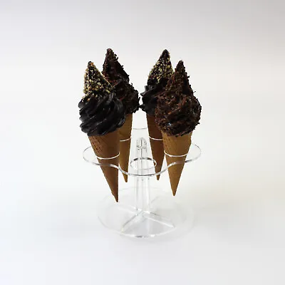 £7.99 • Buy Acrylic Ice Cream Cone Holder / Chip Cone Holder / Counter Top Display Stand