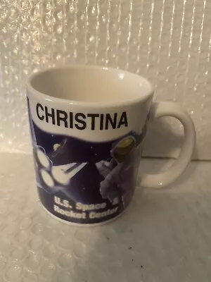 US SPACE AND ROCKET CENTER HUNTSVILLE ALABAMA Coffee Cup “Christina” Excellent • $15.42