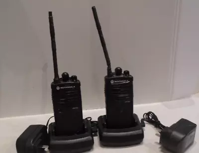 LOT OF 2 Motorola CP110m Radio VHF H96MCC9AA2AA With Batteries • $224.99