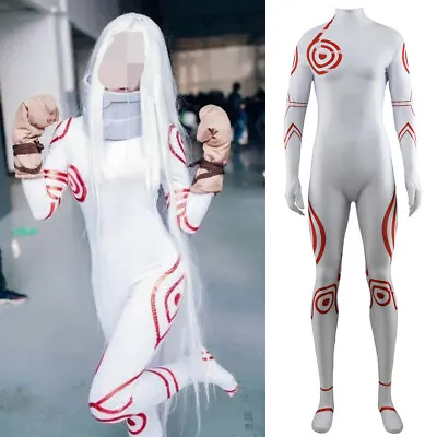 Shiro Cosplay Bodysuit DEADMAN WONDERLAND Jumpsuit Costume Adult Kids Halloween • $26.99