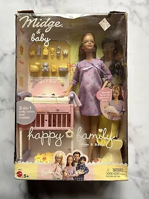 Mattel 2002 Happy Family Midge And Baby Barbie Doll • $184.95