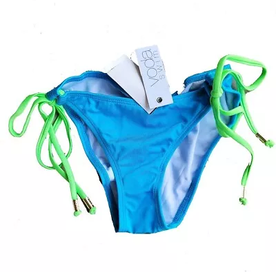 NWT Blue/green Voda Swim Brand String Bikini BOTTOM Size XS • $19.99