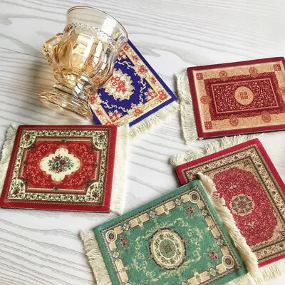 Tassel Coasters Home Decorations Placemats Photo Props Persian Style Coasters • $6.23