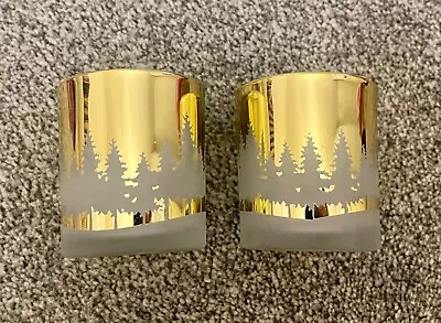 Yankee Candle Winterscape Gold Votive Holders X 2 • £5.99