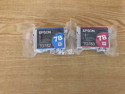 Lot Of 2 Genuine Epson 78 Ink T0782T0783 NEW • $13.99