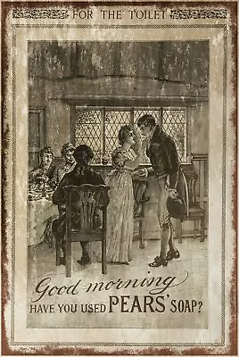 £5.62 • Buy Pear's Soap For The Morning Vintage Style Retro Metal Sign, Bathroom, Laundry