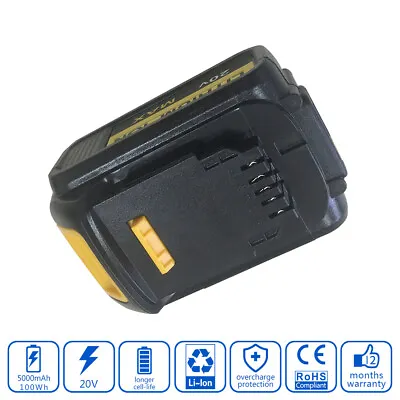 20V 5000mAh Tool Battery Cordless Drill For DeWalt DCF895 DCF890B DCF889P2 • $58.95