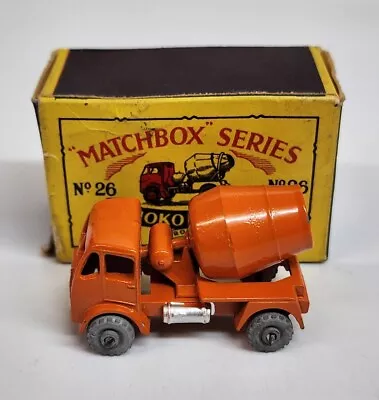 Vintage Lesney Moko Matchbox No. 26 Cement Mixer 1956 With Original Box • $95