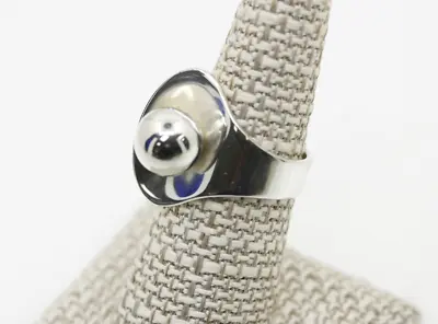 Vintage Scandinavian Danish Modern Sterling Silver Ring NE FROM 925S Denmark • $67.49