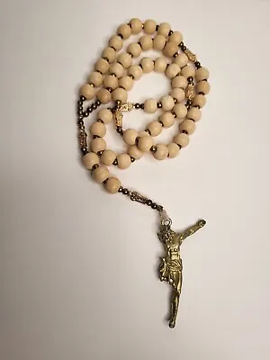 $25 • Buy Cristo Roto Wood Rosary Beads Mexican Import  Broken Christ  Rosario New No Tag