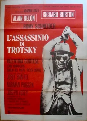 ASSASSINATION OF TROTSKY Italian 2F Movie Poster 39x55 ALAIN DELON SCHNEIDER 72 • $125