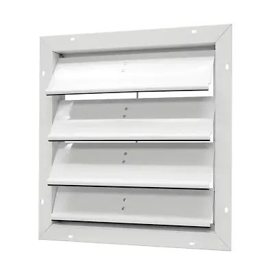 Gable Vent Automatic Shutter Louver Square White Aluminum 19.25 In. X 19.25 In. • $59.36