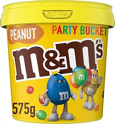M&M's Peanut Chocolate Snack And Share Party Bucket 575g  Pack Of 2 • $25.95
