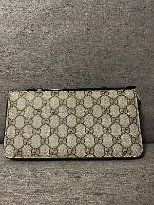 Authentic Gucci Organizer Wallet Monogram Logo PVC Leather Italy  • $399