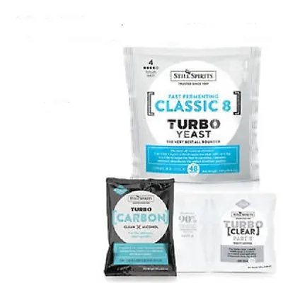 STILL SPIRITS BREW PACK TURBO CLASSIC 8 YEAST CARBON AND CLEAR X1 Pack • $29