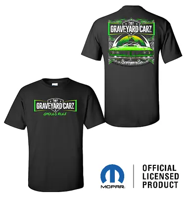 Graveyard Carz T-Shirt - Black W/ Green Plymouth Hemi Cuda - Licensed • $21.95