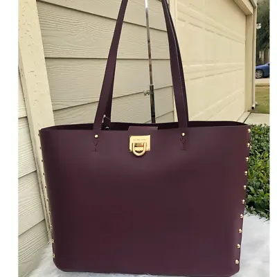 Michael Kors Manhattan Tote Large Leather Bordeaux • $169