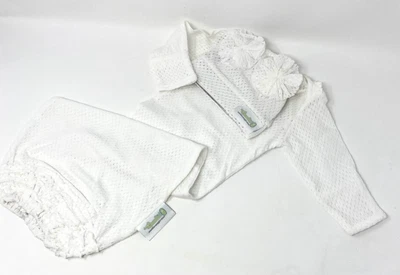 $19.99 • Buy Woombie Organic Cotton Ultra Gown Newborn 5-8 Lbs W/double Rosette Hat-White