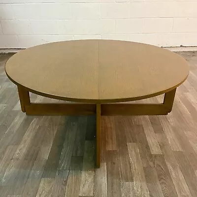 Vintage Tiger Oak Ellison Style Pedestal Coffee Table Cocktail Table • $479.20