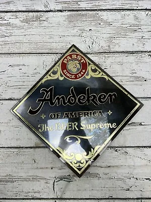 VTG Andeker Of America  The Beer Supreme  Pabst Diamond Advertising Mirror Sign • $45