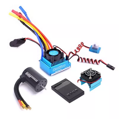 3650 3900KV Waterproof Brushless Motor 120A ESC Combo Set For 1/10 RC Car • $47.46