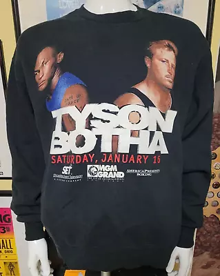 VTG 1999 Mike Tyson Vs Botha Boxing Crew Sweatshirt Large RARE • $150