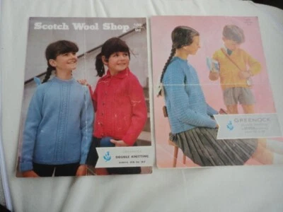 £0.99 • Buy Vintage Knitting Patterns. #87 & #188. Greenock. Child Jumper And Cardigans