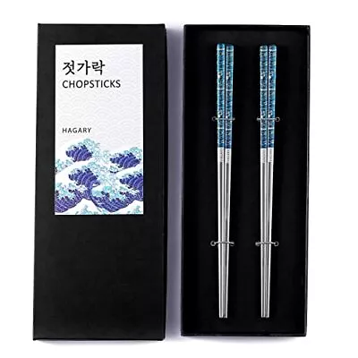 Metal Chopsticks Reusable Korean Japanese Style Stainless Steel 316 18/10 Nonsli • $21.53