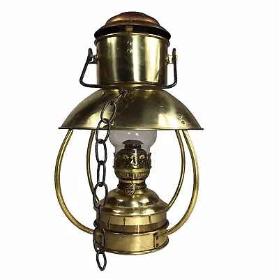 DHR Holland Nautical Marine Trawler Brass Ship Lantern Clipper Oil Lamp Light • $220