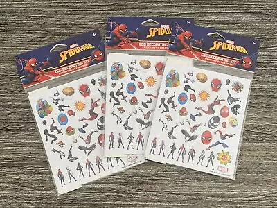Spider-Man Easter Egg Decorating Kits Stickers Lot Of Three (3) NEW SEALED • £5.74