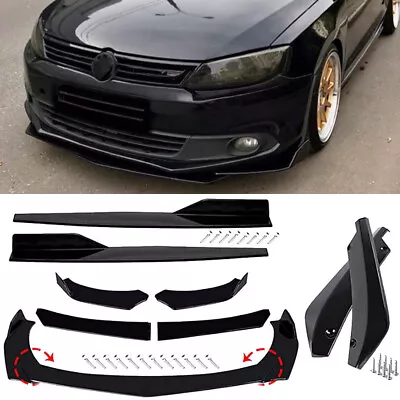 $54.99 • Buy For VW Jetta MK5 MK6 MK7 Front Bumper Lip Splitter Lower Spoiler Body Kit Glossy