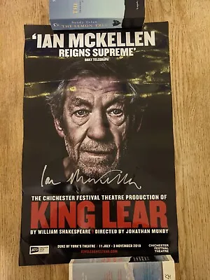 Signed Ian McKellen King Lear Poster • £250