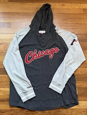 Chicago Bulls Mitchell & Ness Lightweight Hoodie Vintage NBA Basketball Size 2XL • $50