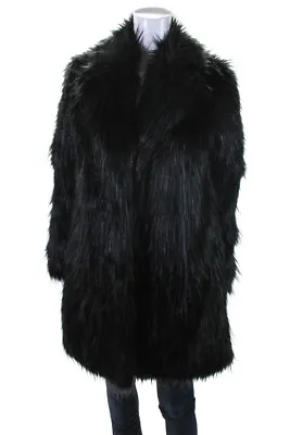 Michael Michael Kors Women's Faux Fur Mid Length Coat Black Size XS • $109.79