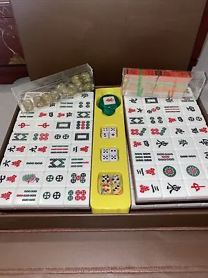 34mm Mahjong Set - 144 Medium Size Tiles - Very Nice. See Pics • $39.99