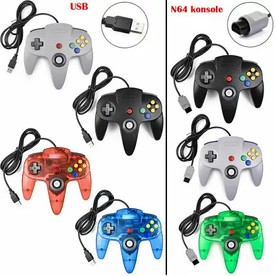 For Nintendo N64 USB Controller GamePad For N64 Konsole PC Mac OS Raspberry Pi • $22.79