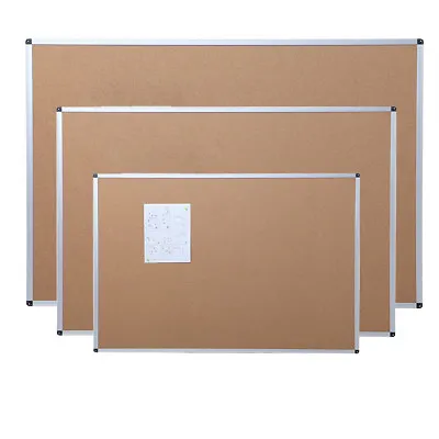 VIZ-PRO Cork Board Bulletin Board Aluminium Frame Message Board  Vision Board • $61.90