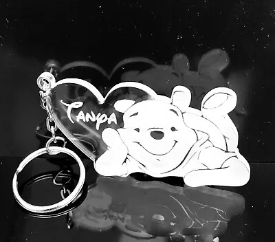 Personalised Winnie The Pooh Bear Acrylic Key Ring • £6.99