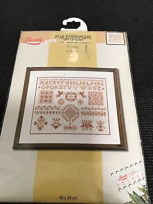 Cross Stitch Kit Lanarte Sampler In Bronze • £17