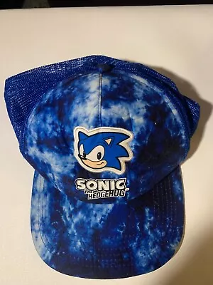 Sonic Hat Snap Back Adjustable Blue White Pre-Owned HT63+56 • $14.95