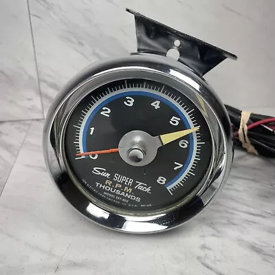 1960s Sun Super Tach 8000 RPM Blue Line SST-802 Racing Hot Rod • $299.95