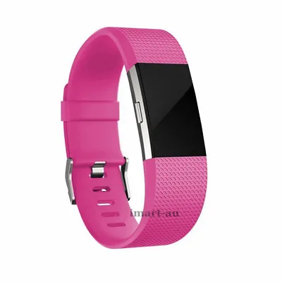 Silicone Watch Wrist Sports Strap For Fitbit Charge 2 Band Wristband Replacement • $3.95