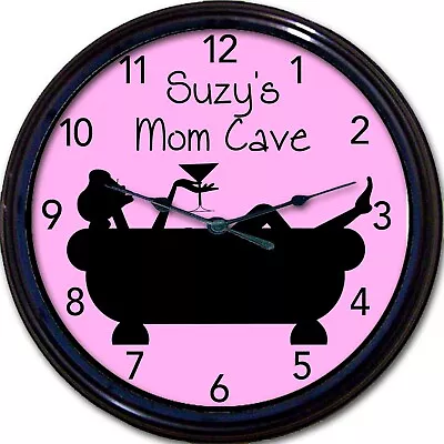 Mom Cave Clock Personalized Cosmo Martini Mother's Day Gift New 10  Wall Clock • $30.99