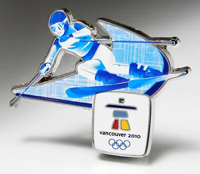 2010 VANCOUVER OLYMPIC PIN DOWNHILL SKIING Milan Cortina 2026 TRADER • $6.95