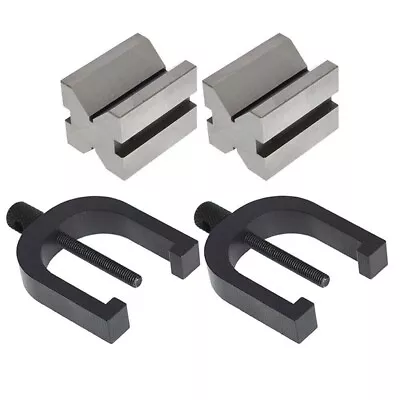 Precision Engineers All Steel V- Block Clamp Set V Matched Pair 1-5/8  X 1-1/4  • $37.80