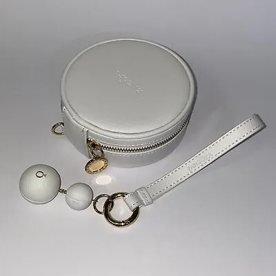 $85 • Buy Pandora White Travel Case Jewelry Jewellery Box  With Wrist Strap Wristlet