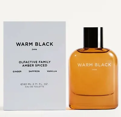 $34.99 • Buy ZARA WARM BLACK Original EDT Men Fragrance Ginger Vanilla EDT 🧿 80 ML