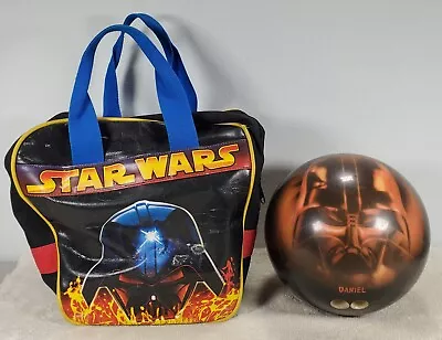 Star Wars Darth Vader Bowling Ball VIZ-A-BALL With Carry Bag Engraved  DANIEL  • $54.99